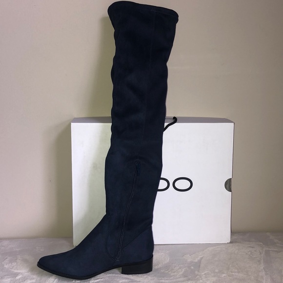 SOLD BNIB Aldo Elinna Over the Knee boots navy 6 - Picture 3 of 4